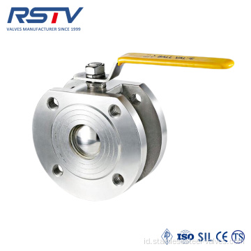 Stainless Steel Mengurangi Port PN16/PN40 Wafer Ball Valve